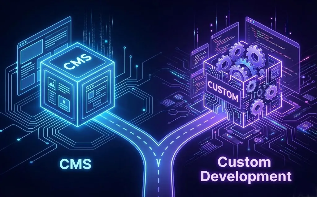 CMS vs custom: quando scegliere cosa