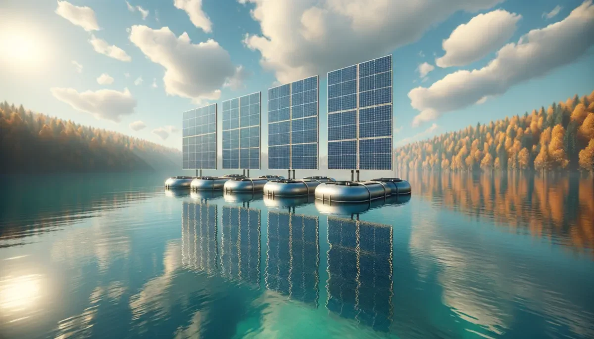 Energia Sostenibile: Pannelli Solari Verticali Galleggianti per Laghi e Lagune